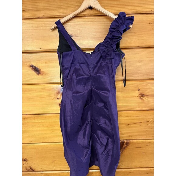 Xscape Purple Formal Prom Cocktail Dress Size 8 Strap Beautiful - Picture 3 of 4